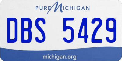 MI license plate DBS5429