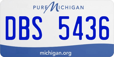 MI license plate DBS5436