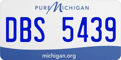 MI license plate DBS5439