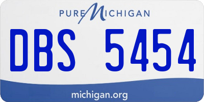MI license plate DBS5454
