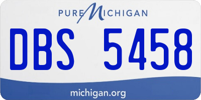 MI license plate DBS5458