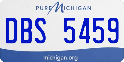 MI license plate DBS5459