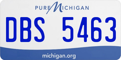 MI license plate DBS5463