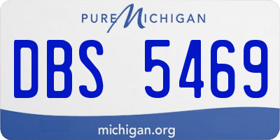 MI license plate DBS5469