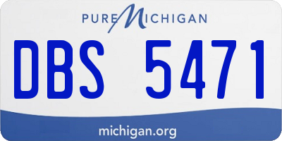 MI license plate DBS5471