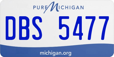 MI license plate DBS5477