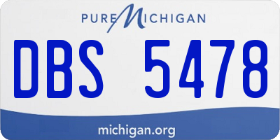 MI license plate DBS5478