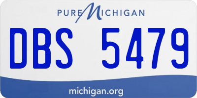 MI license plate DBS5479