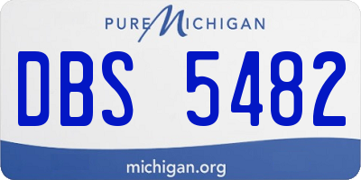 MI license plate DBS5482