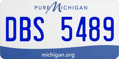 MI license plate DBS5489