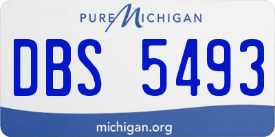 MI license plate DBS5493