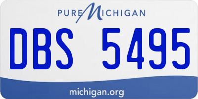 MI license plate DBS5495