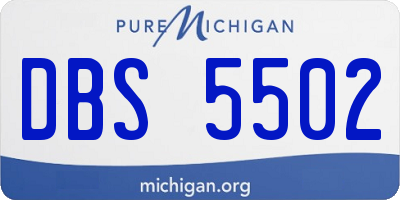 MI license plate DBS5502