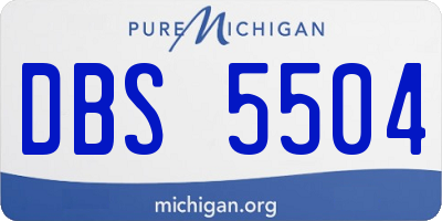 MI license plate DBS5504