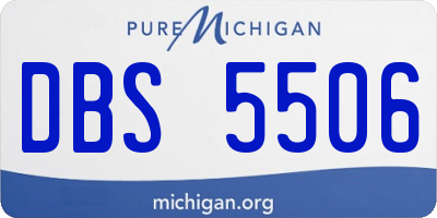 MI license plate DBS5506