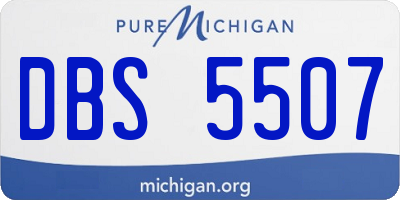 MI license plate DBS5507
