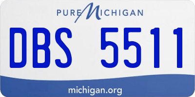 MI license plate DBS5511