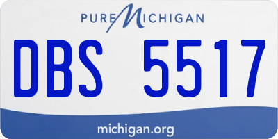 MI license plate DBS5517