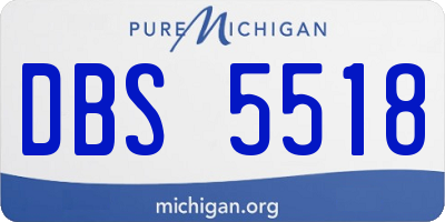MI license plate DBS5518