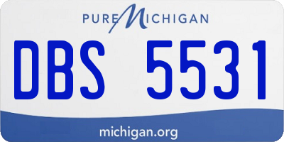 MI license plate DBS5531