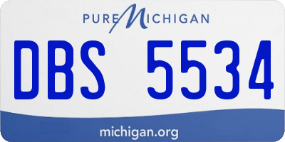 MI license plate DBS5534