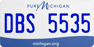MI license plate DBS5535