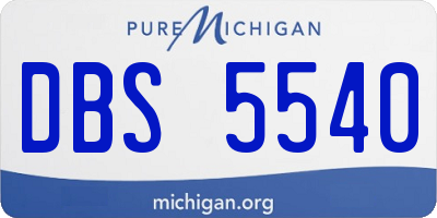 MI license plate DBS5540