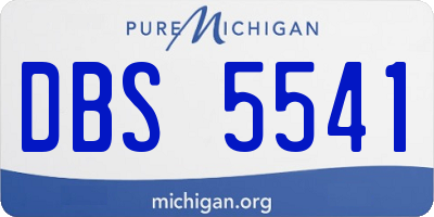 MI license plate DBS5541