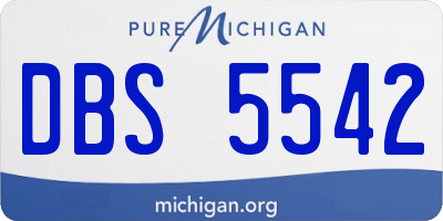 MI license plate DBS5542