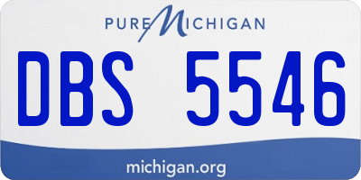 MI license plate DBS5546