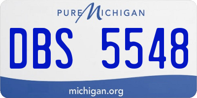 MI license plate DBS5548