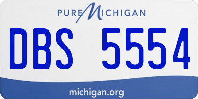 MI license plate DBS5554
