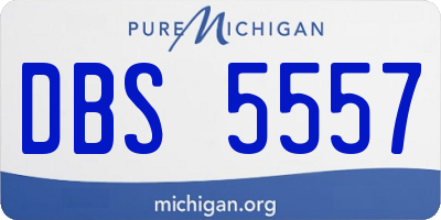 MI license plate DBS5557