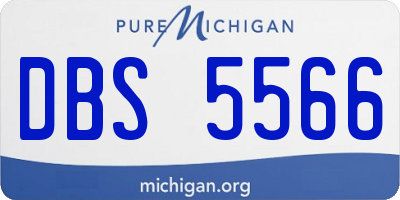 MI license plate DBS5566