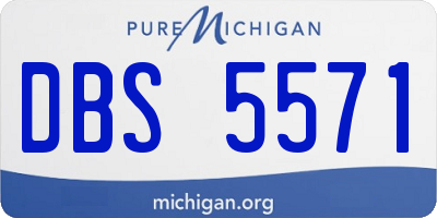 MI license plate DBS5571