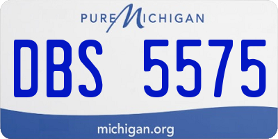 MI license plate DBS5575