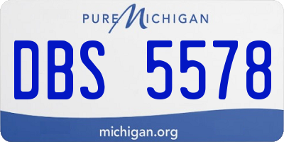 MI license plate DBS5578