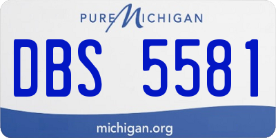 MI license plate DBS5581