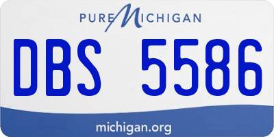 MI license plate DBS5586
