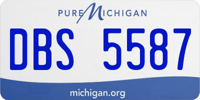 MI license plate DBS5587