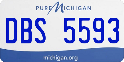 MI license plate DBS5593