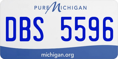 MI license plate DBS5596