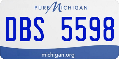 MI license plate DBS5598