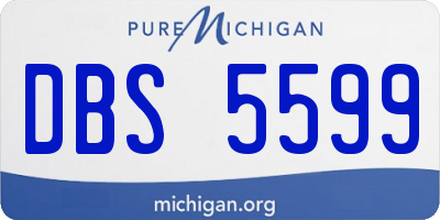 MI license plate DBS5599