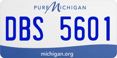 MI license plate DBS5601