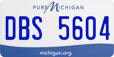 MI license plate DBS5604
