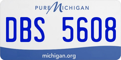MI license plate DBS5608
