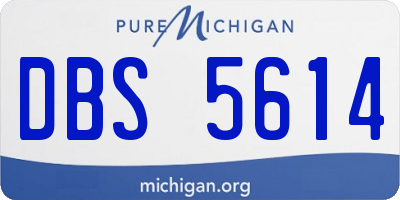 MI license plate DBS5614
