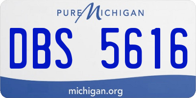 MI license plate DBS5616
