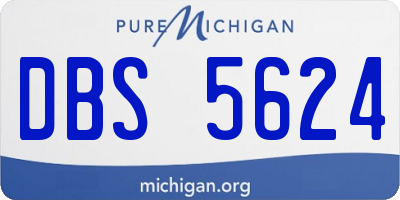 MI license plate DBS5624